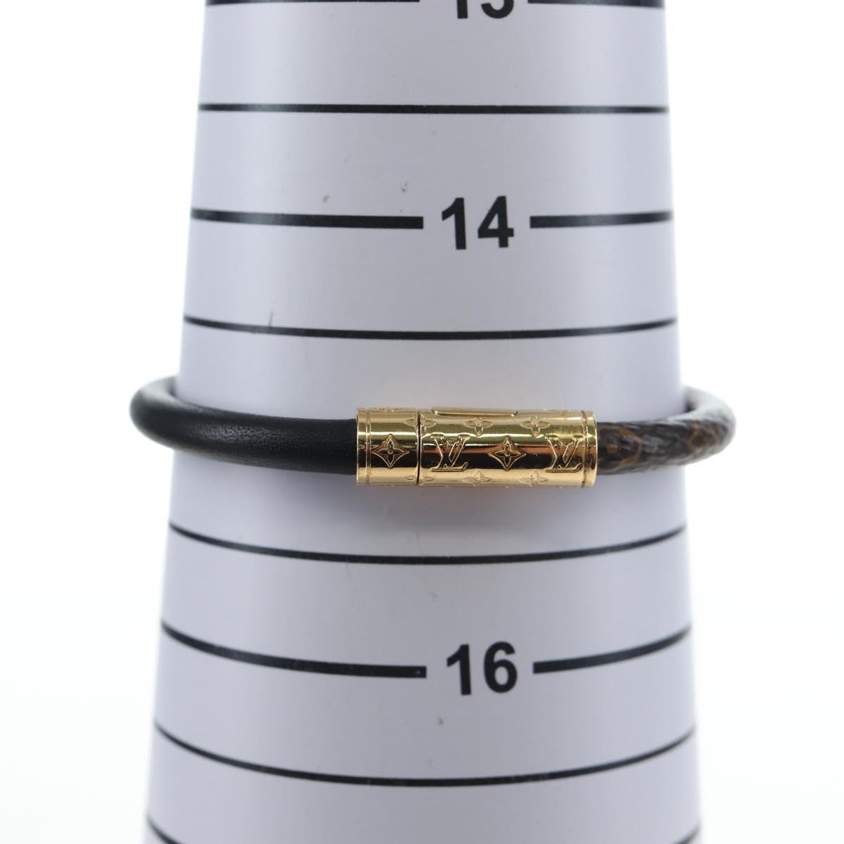 LOUIS VUITTON Monogram Brassle Daily Confidential Bracelet M6431 LV Auth 195941M