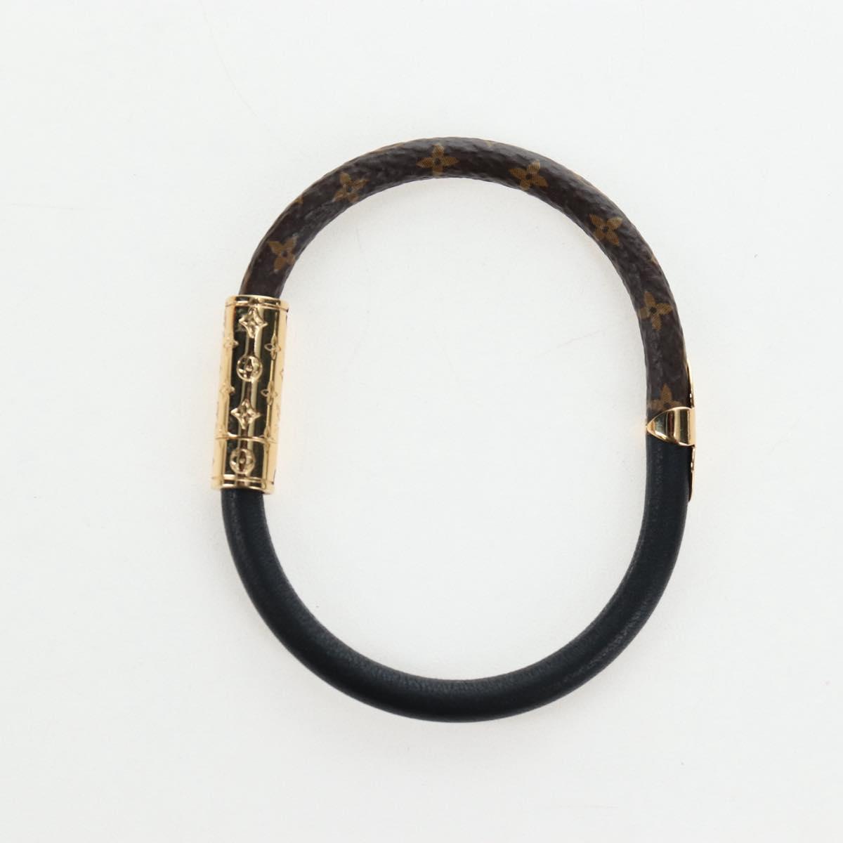 LOUIS VUITTON Monogram Brassle Daily Confidential Bracelet M6431 LV Auth 195941M