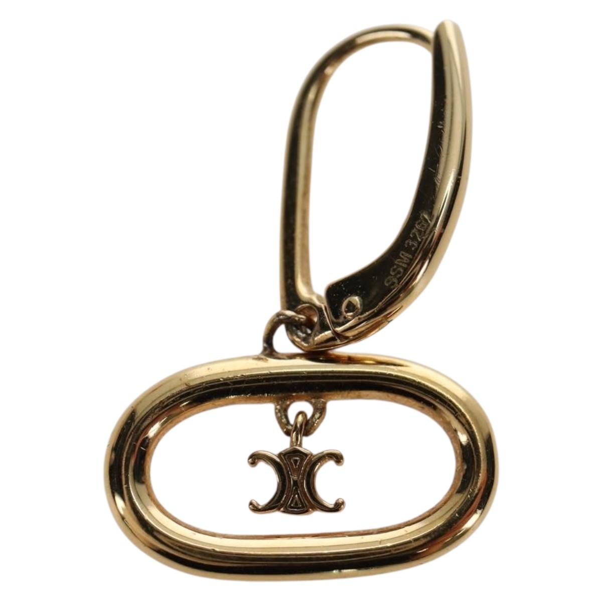 CELINE Pierce Triomphe metal Gold Auth 195946M