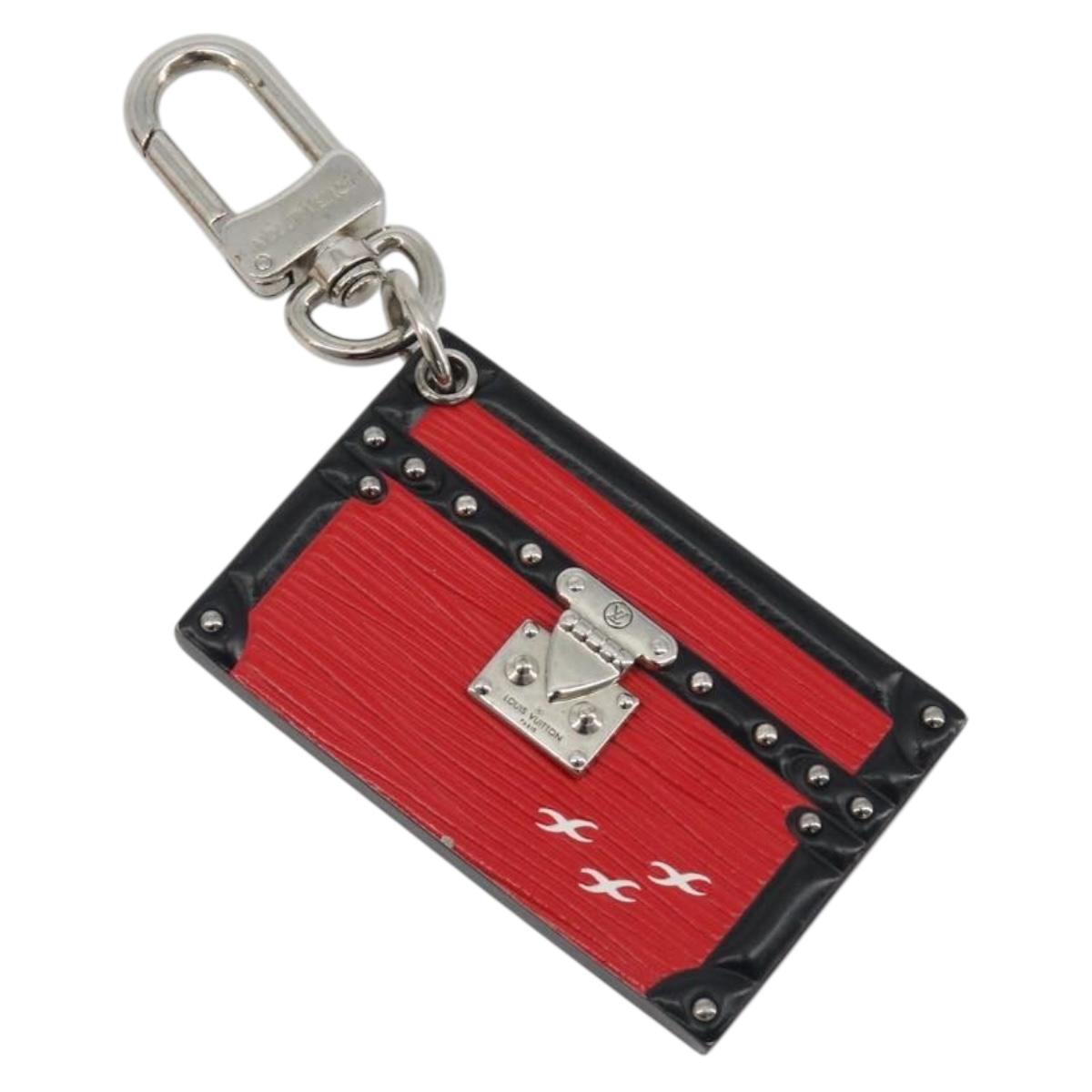 LOUIS VUITTON Epi Bag Charm Petite Malle Bag Charm Red LV Auth 195949M