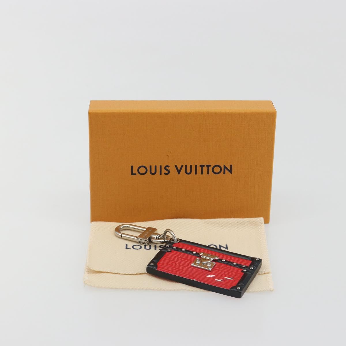 LOUIS VUITTON Epi Bag Charm Petite Malle Bag Charm Red LV Auth 195949M