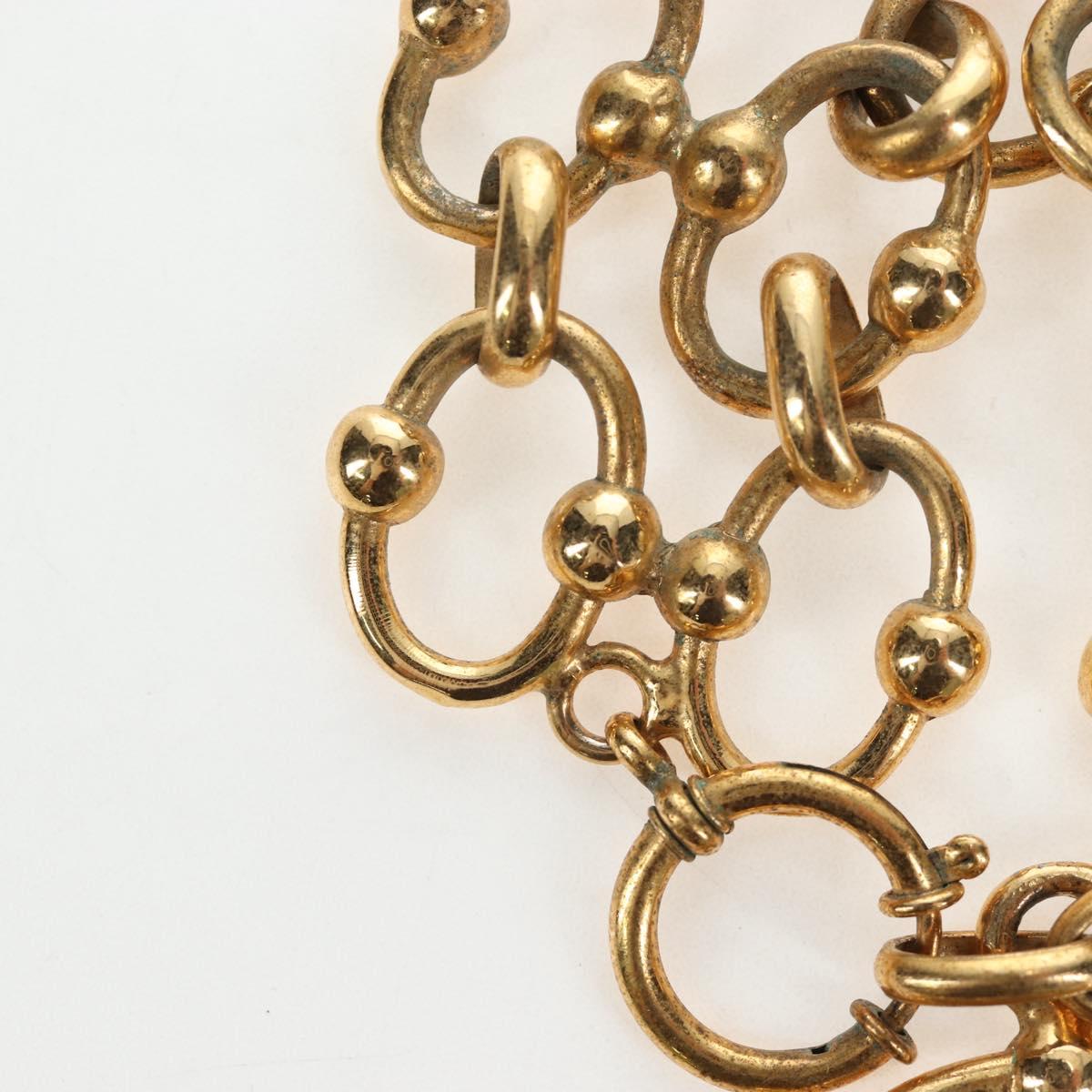 CHANEL Bracelet metal Gold Tone CC Auth 195952V