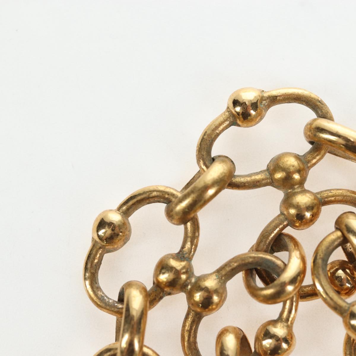 CHANEL Bracelet metal Gold Tone CC Auth 195952V