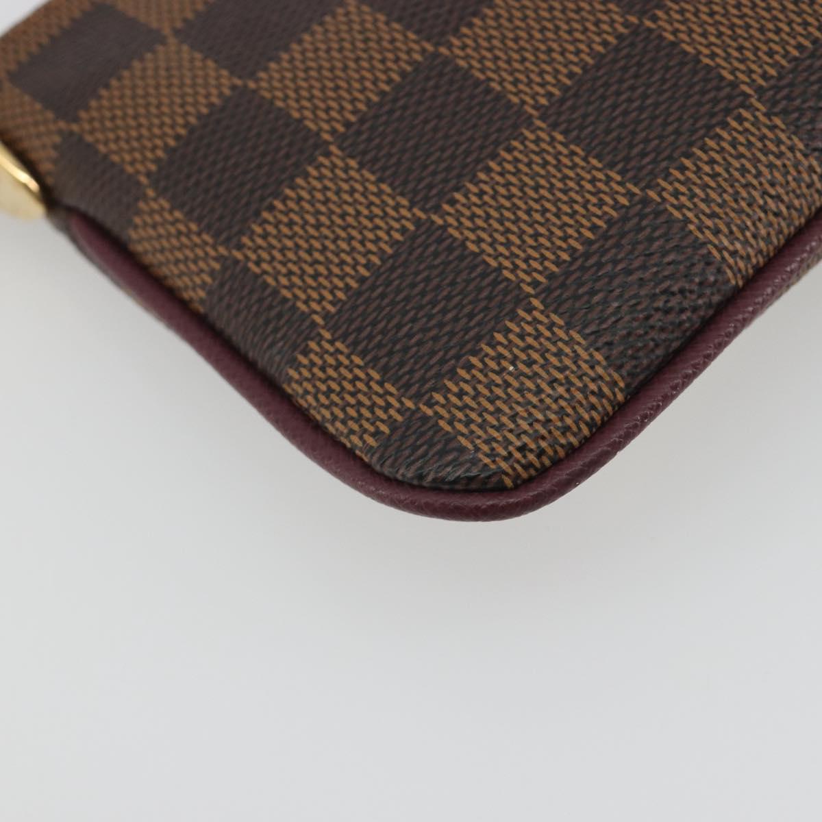 LOUIS VUITTON Damier Ebene Pochette Mira MM Pouch N63091 LV Auth 195958V