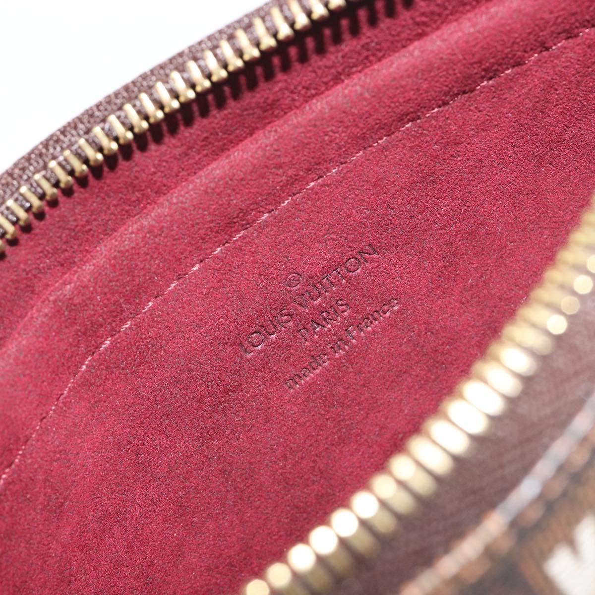 LOUIS VUITTON Damier Ebene Pochette Mira MM Pouch N63091 LV Auth 195958V
