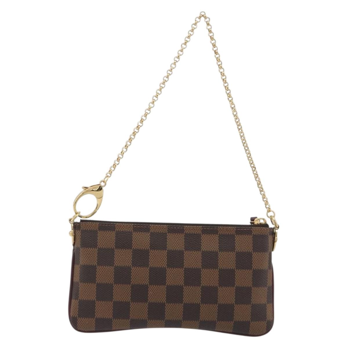 LOUIS VUITTON Damier Ebene Pochette Mira MM Pouch N63091 LV Auth 195958V