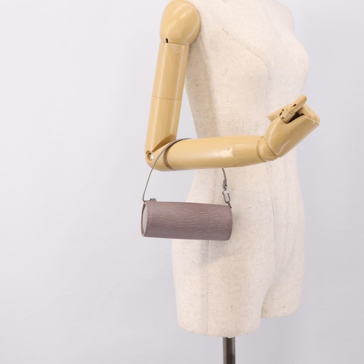 LOUIS VUITTON Epi Soufflot Pouch Lilac LV Auth 195965