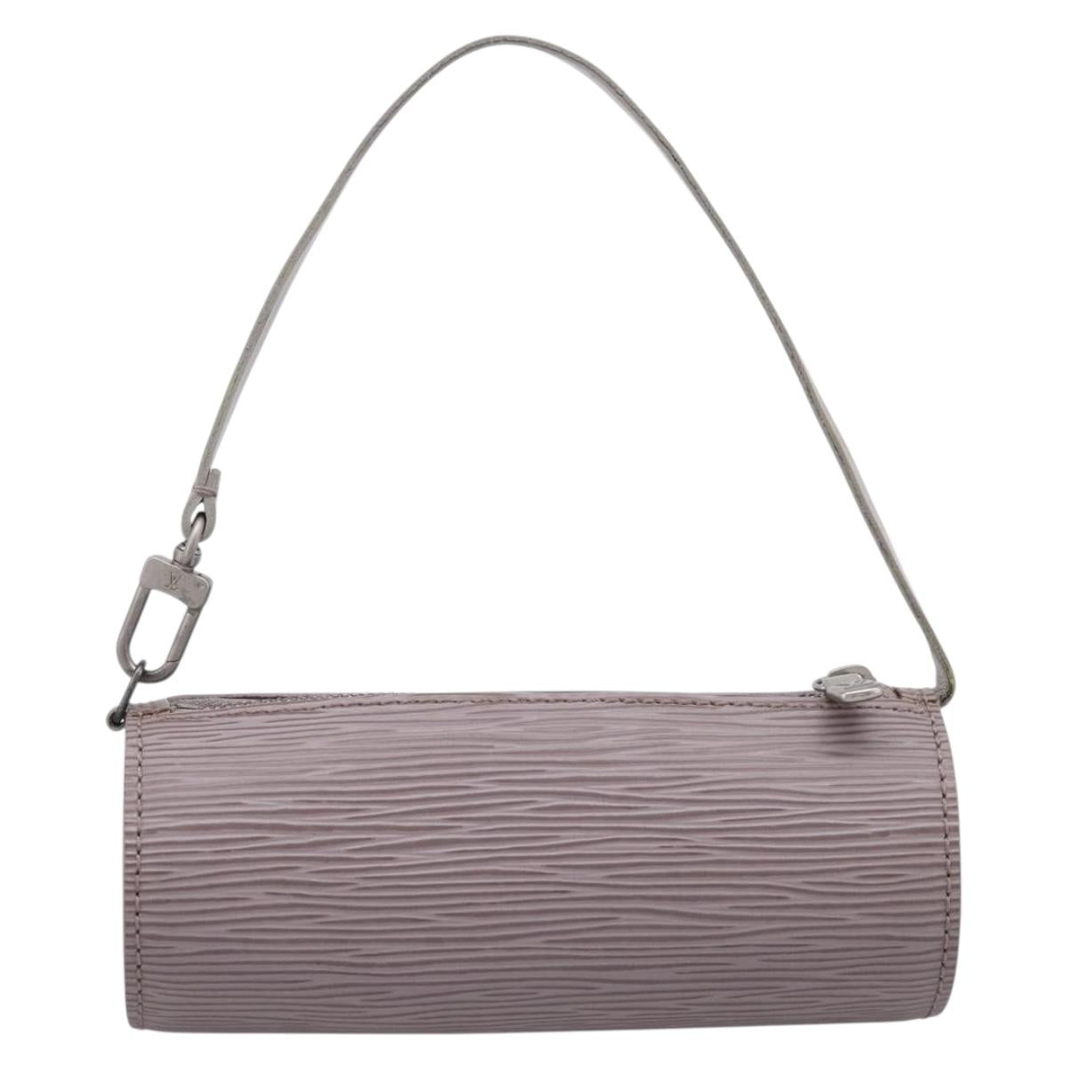 LOUIS VUITTON Epi Soufflot Pouch Lilac LV Auth 195965