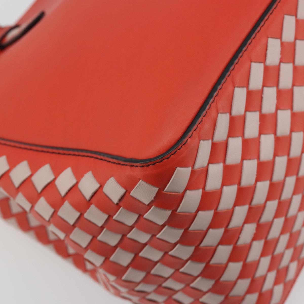 BOTTEGA VENETA INTRECCIATO Tote Bag Leather Red Auth 195966V