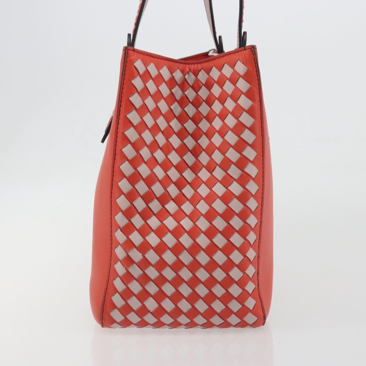 BOTTEGA VENETA INTRECCIATO Tote Bag Leather Red Auth 195966V