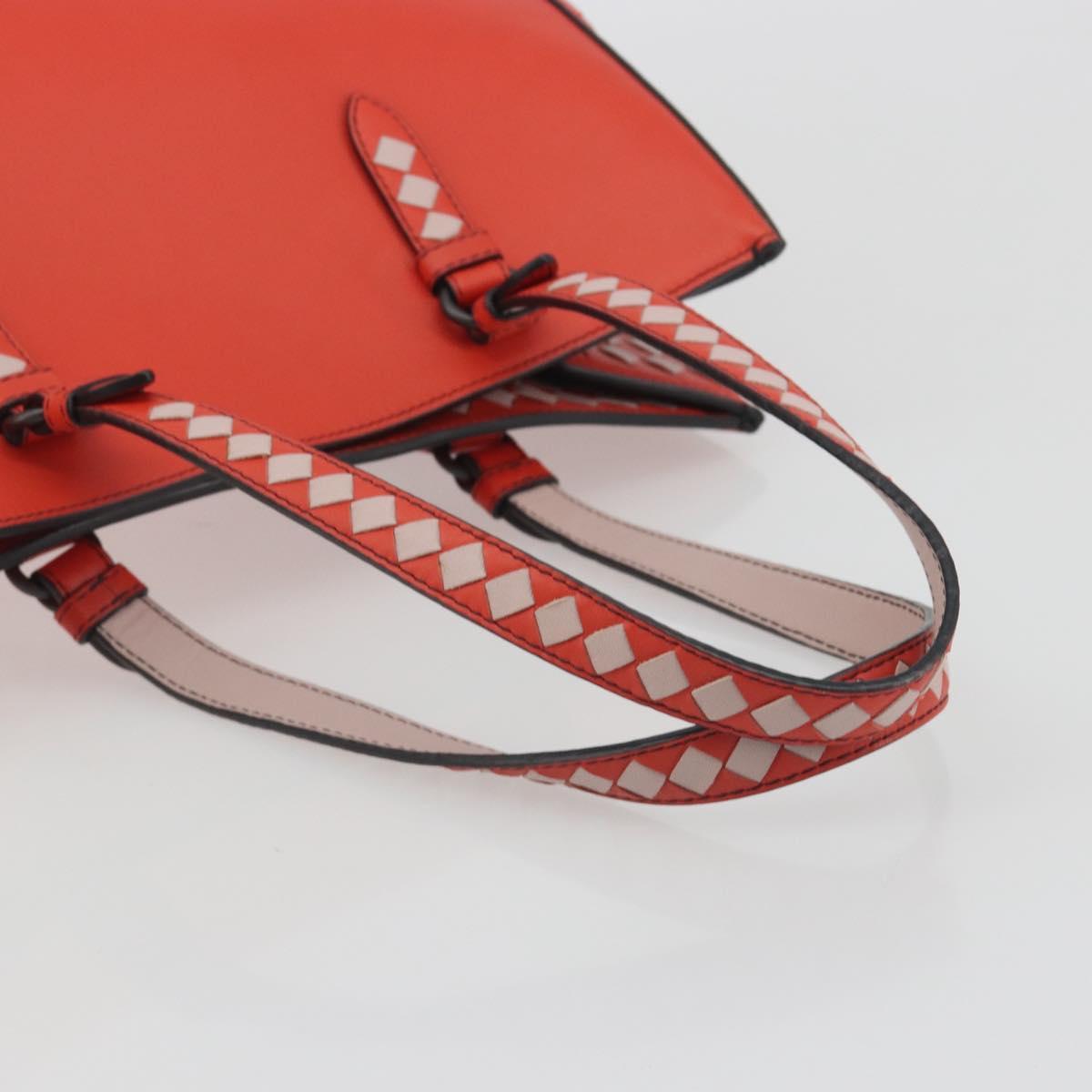 BOTTEGA VENETA INTRECCIATO Tote Bag Leather Red Auth 195966V
