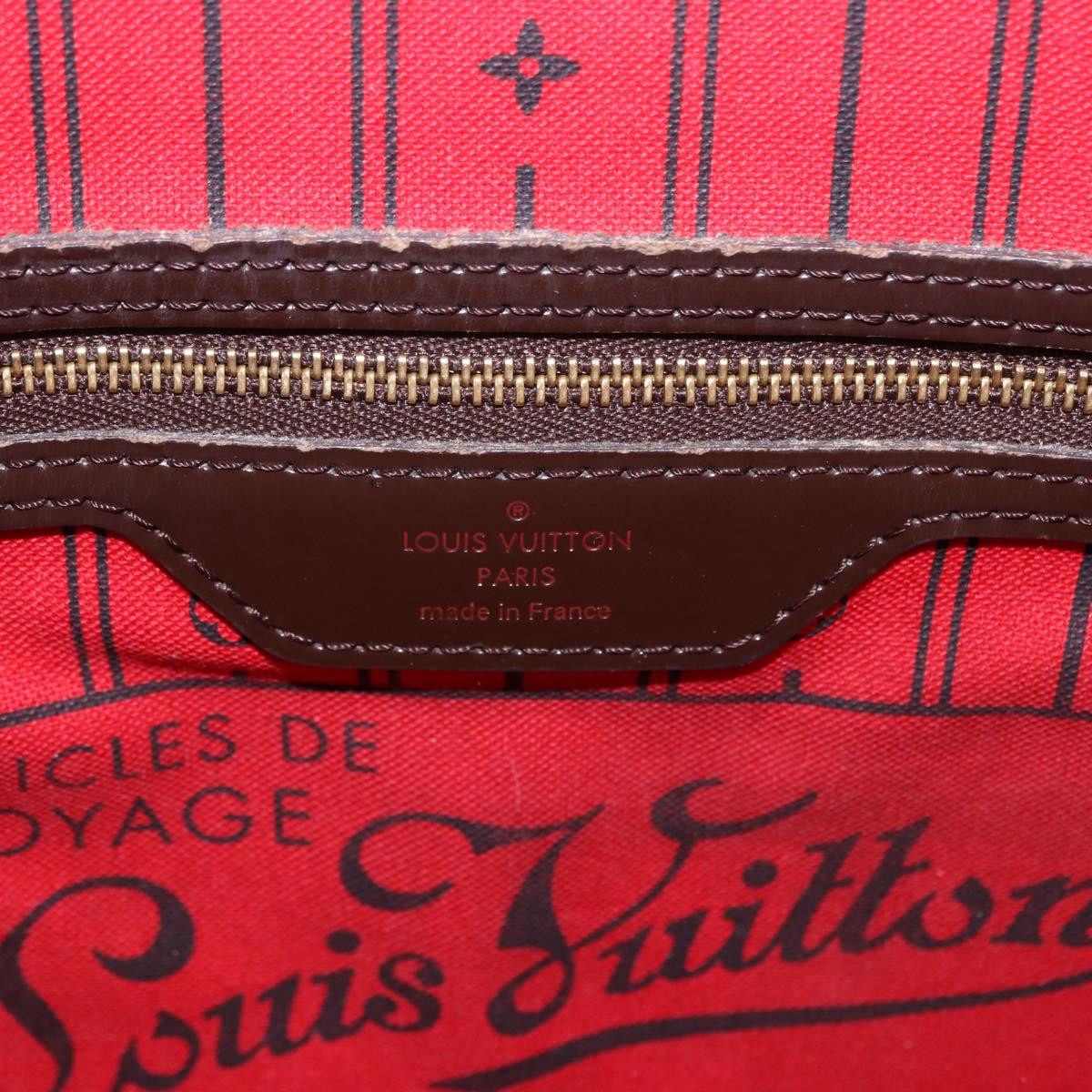 LOUIS VUITTON Damier Ebene Neverfull PM Tote Bag N51109 LV Auth 195969