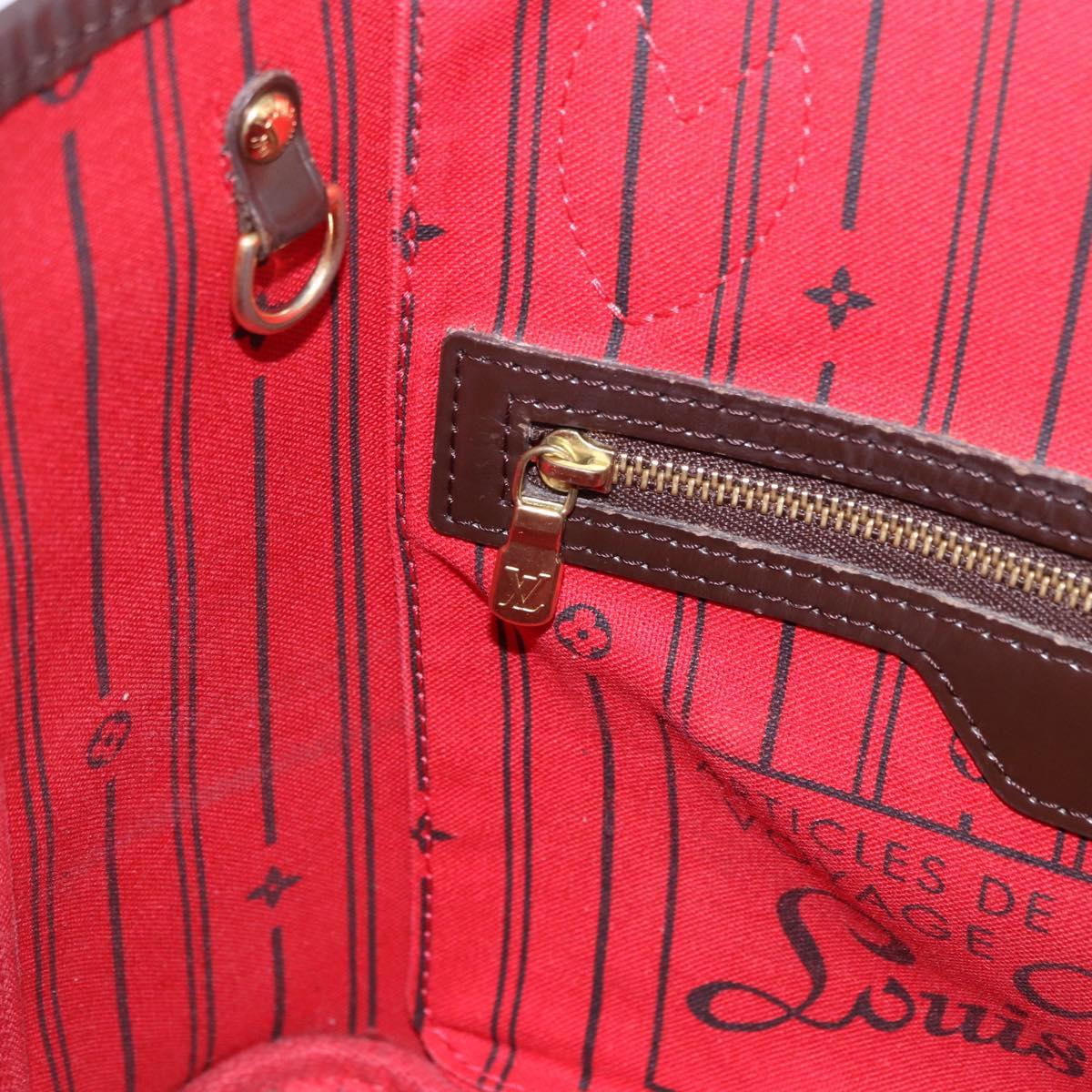 LOUIS VUITTON Damier Ebene Neverfull PM Tote Bag N51109 LV Auth 195969