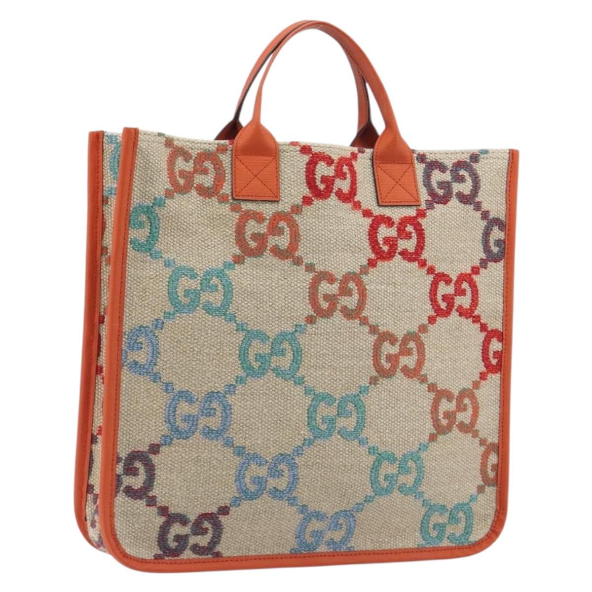 GUCCI Children's GG Canvas Hand Bag Beige 550763 Auth 195973M