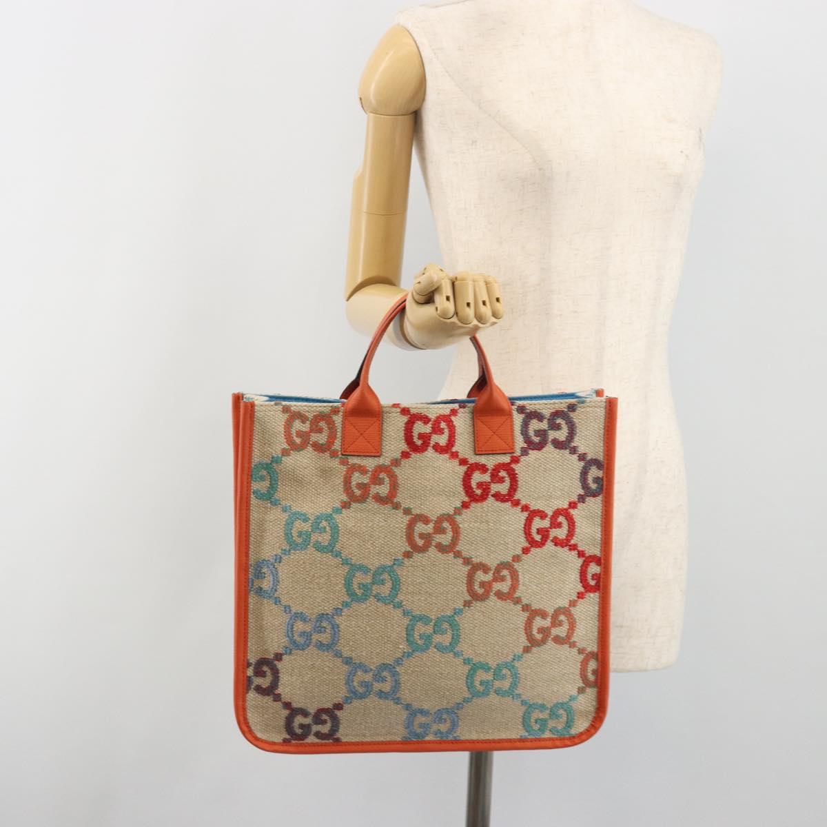GUCCI Children's GG Canvas Hand Bag Beige 550763 Auth 195973M