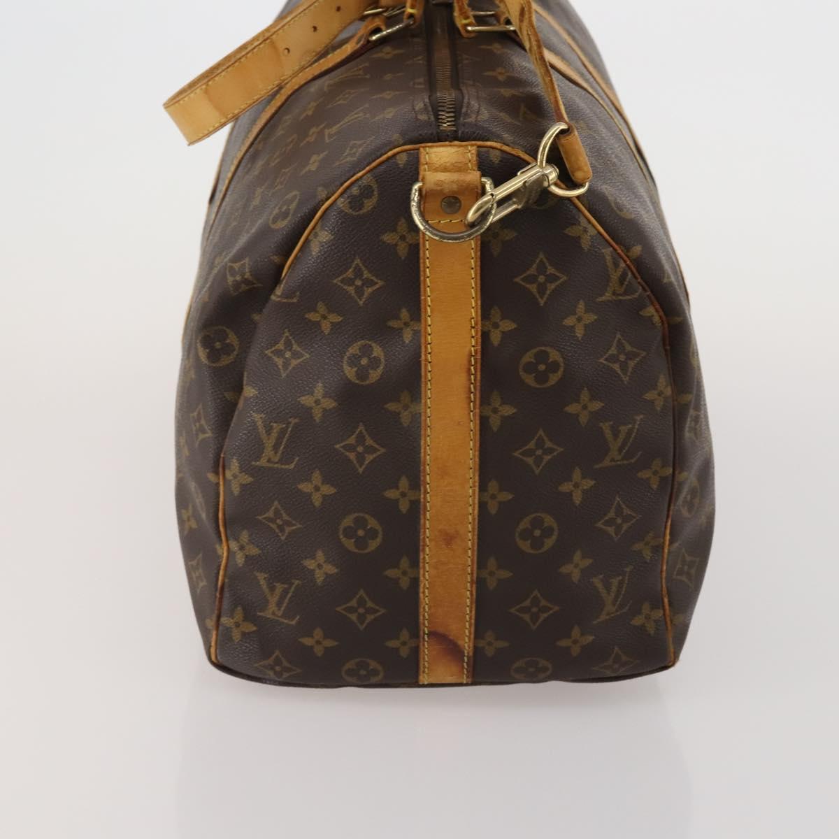 LOUIS VUITTON Monogram Keepall Bandouliere 50 Boston Bag M41416 LV Auth 195977