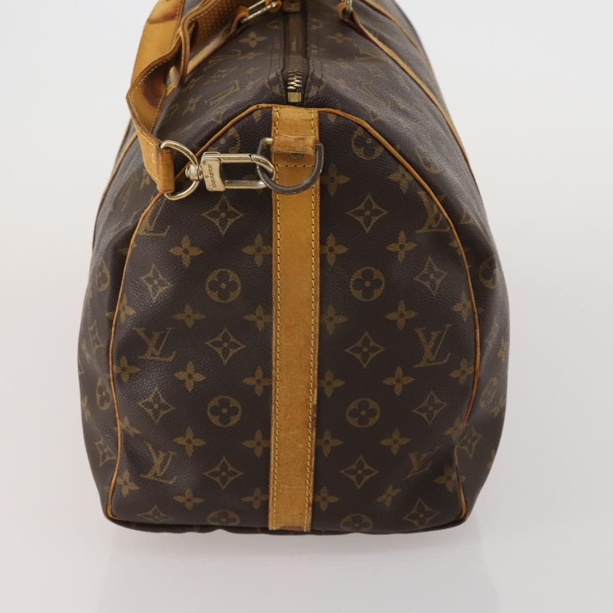 LOUIS VUITTON Monogram Keepall Bandouliere 50 Boston Bag M41416 LV Auth 195977