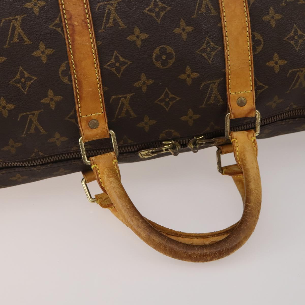 LOUIS VUITTON Monogram Keepall Bandouliere 50 Boston Bag M41416 LV Auth 195977
