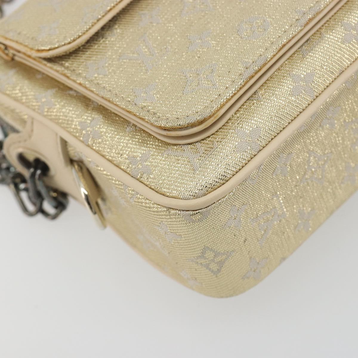 LOUIS VUITTON Monogram Shine McKenna Shoulder Bag Gold M92363 LV Auth 195998V