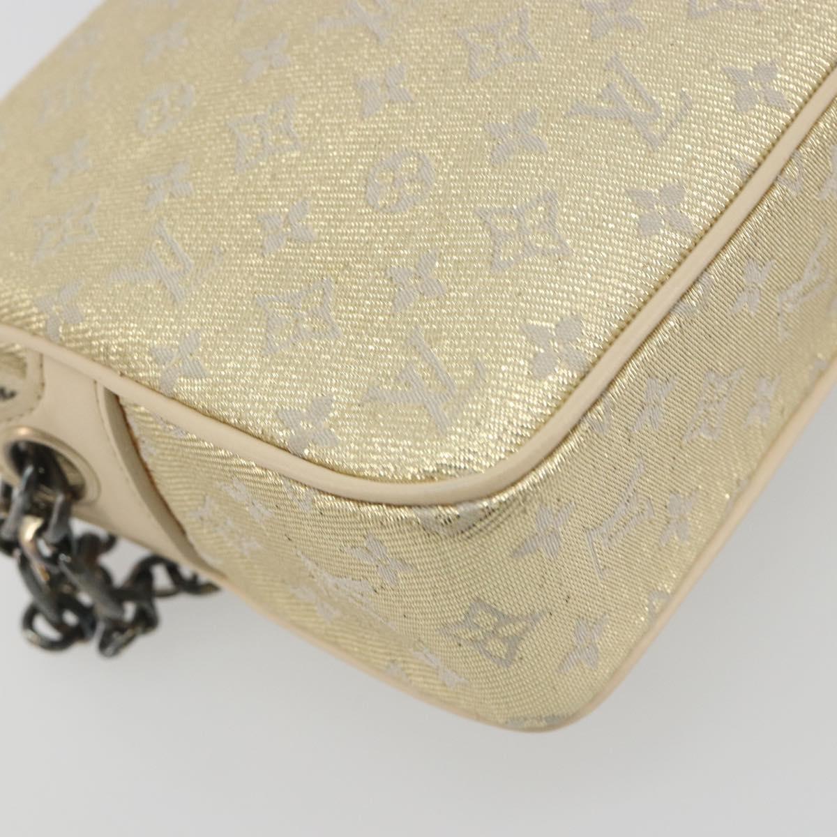 LOUIS VUITTON Monogram Shine McKenna Shoulder Bag Gold M92363 LV Auth 195998V