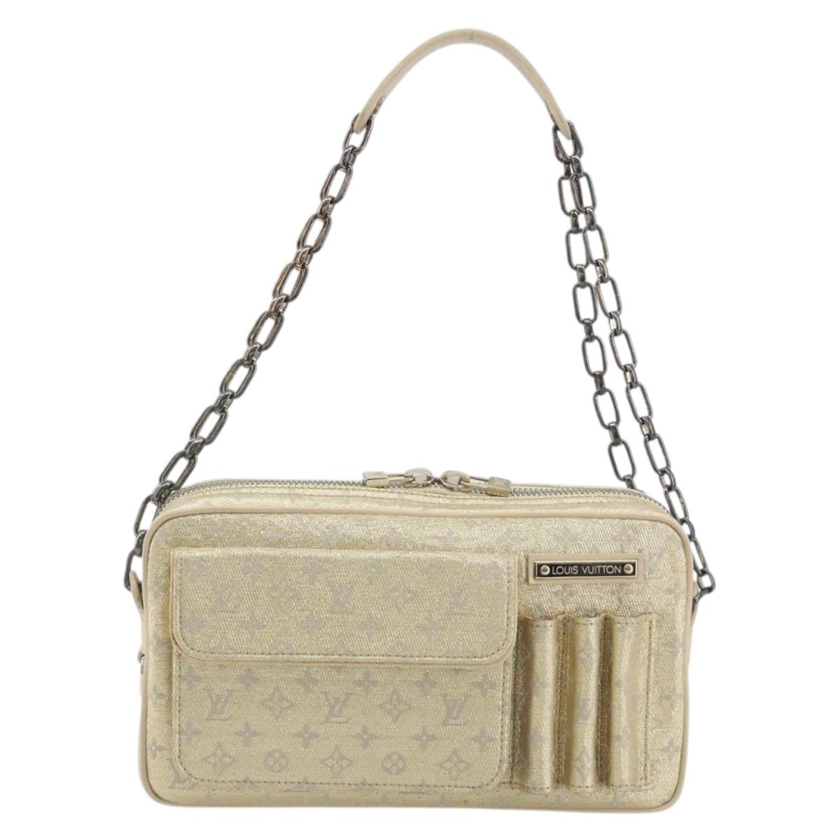 LOUIS VUITTON Monogram Shine McKenna Shoulder Bag Gold M92363 LV Auth 195998V