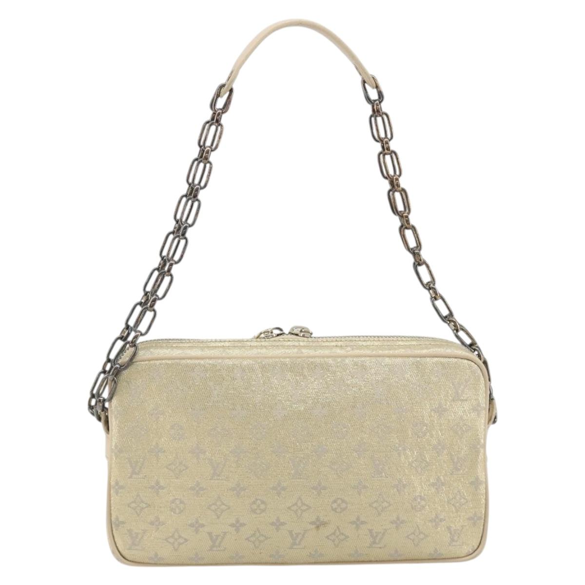 LOUIS VUITTON Monogram Shine McKenna Shoulder Bag Gold M92363 LV Auth 195998V