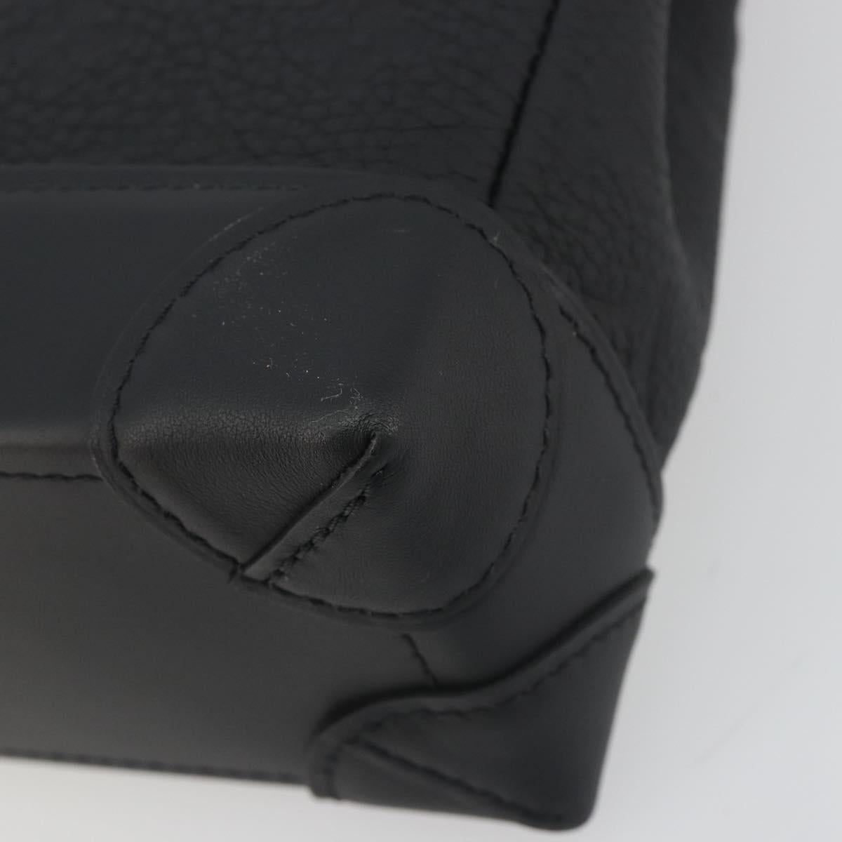 LOUIS VUITTON Taurillon Clemence Monogram Steamer PM Black M24436 Auth 196000SM