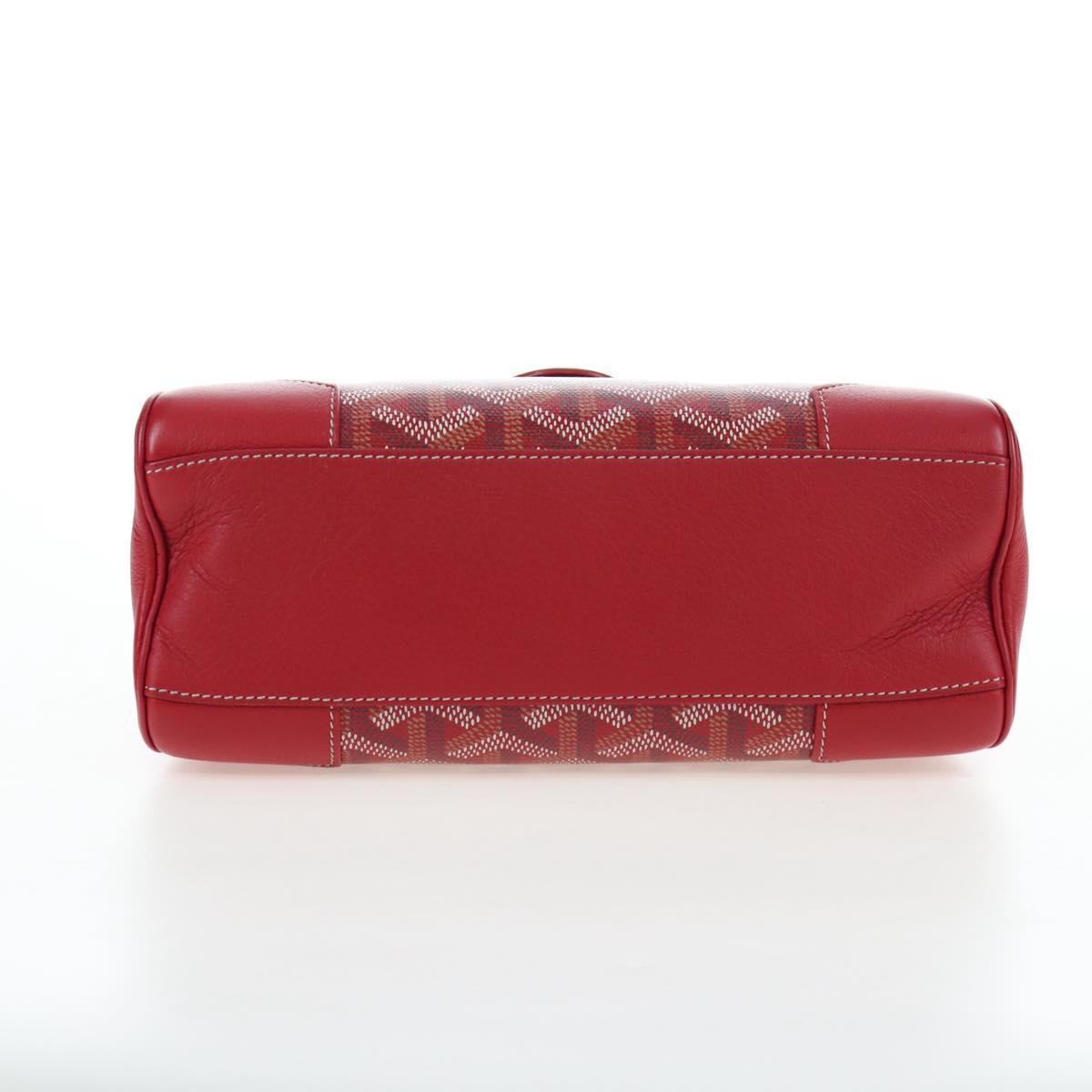 GOYARD Herringbone Saigon Hand Bag PVC Red Auth 196004SM