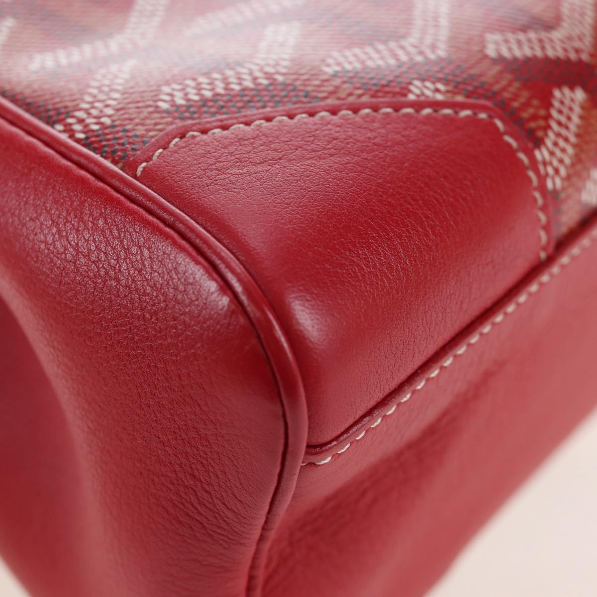 GOYARD Herringbone Saigon Hand Bag PVC Red Auth 196004SM