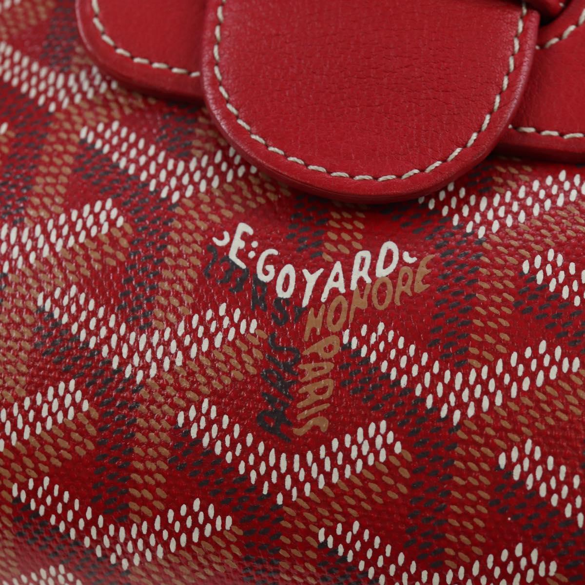 GOYARD Herringbone Saigon Hand Bag PVC Red Auth 196004SM