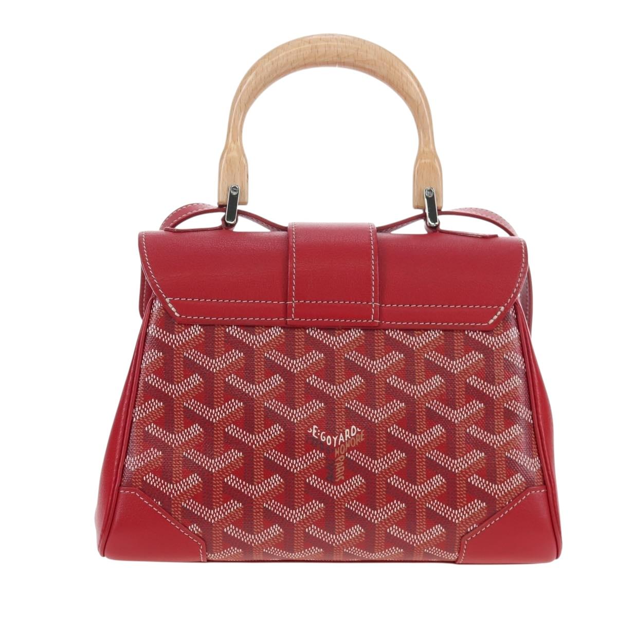 GOYARD Herringbone Saigon Hand Bag PVC Red Auth 196004SM