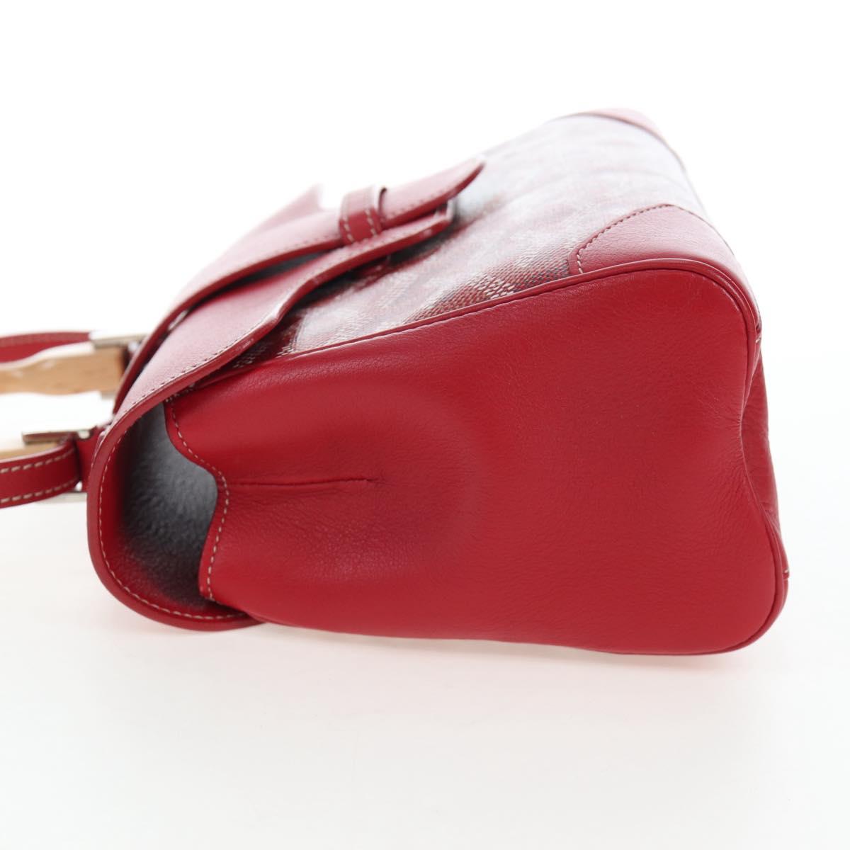 GOYARD Herringbone Saigon Hand Bag PVC Red Auth 196004SM