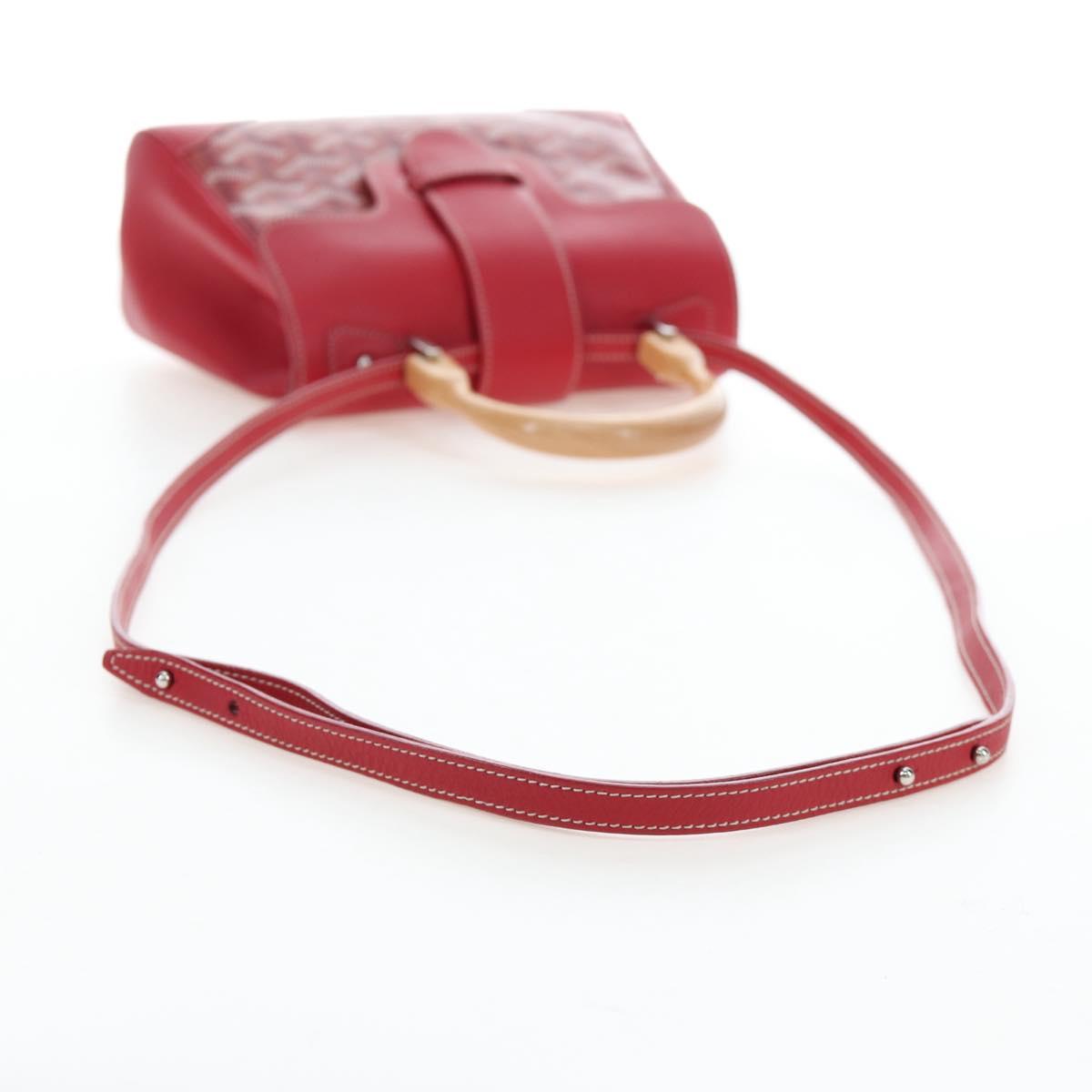 GOYARD Herringbone Saigon Hand Bag PVC Red Auth 196004SM