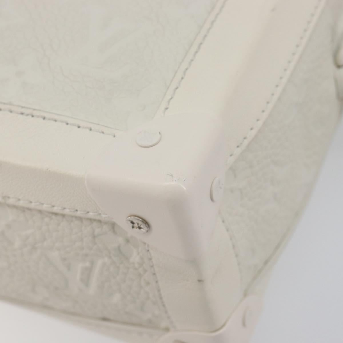 LOUIS VUITTON Monogram Empreinte Soft Trunk Bag White M53287 LV Auth 196005V