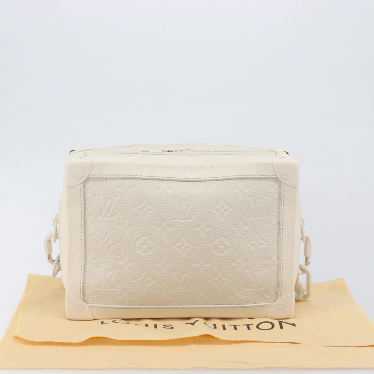 LOUIS VUITTON Monogram Empreinte Soft Trunk Bag White M53287 LV Auth 196005V