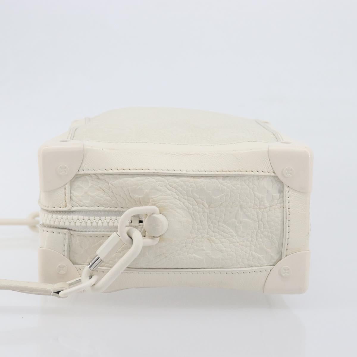 LOUIS VUITTON Monogram Empreinte Soft Trunk Bag White M53287 LV Auth 196005V