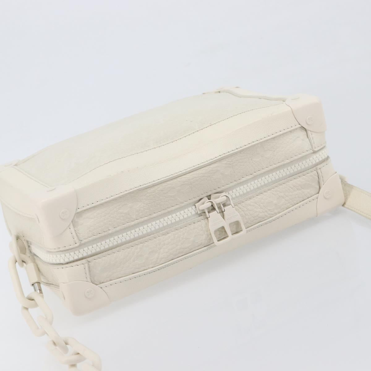 LOUIS VUITTON Monogram Empreinte Soft Trunk Bag White M53287 LV Auth 196005V