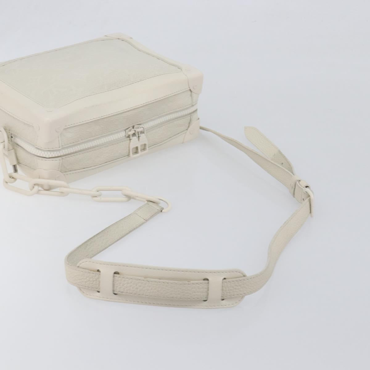 LOUIS VUITTON Monogram Empreinte Soft Trunk Bag White M53287 LV Auth 196005V