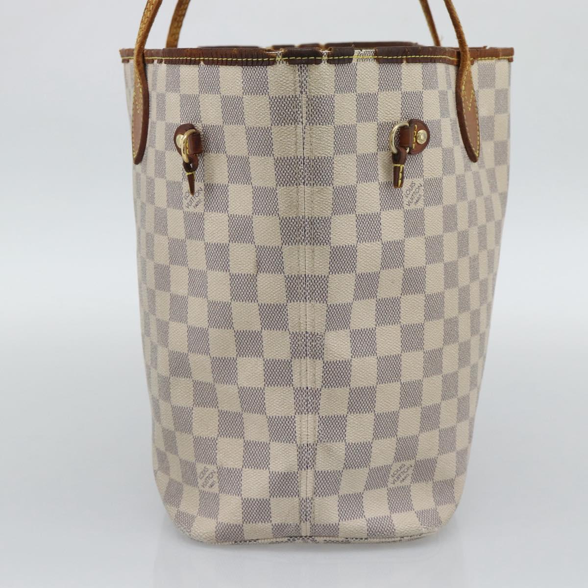 LOUIS VUITTON Damier Azur Neverfull MM Tote Bag N41605 LV Auth 196028