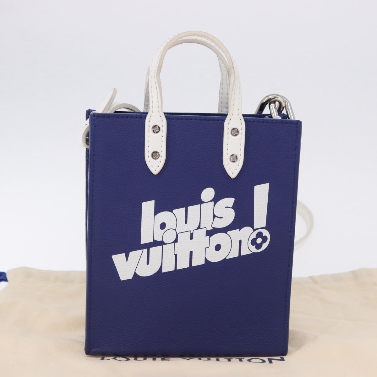 LOUIS VUITTON Sac XS Hand Bag Leather Blue M80841 LV Auth 196032M