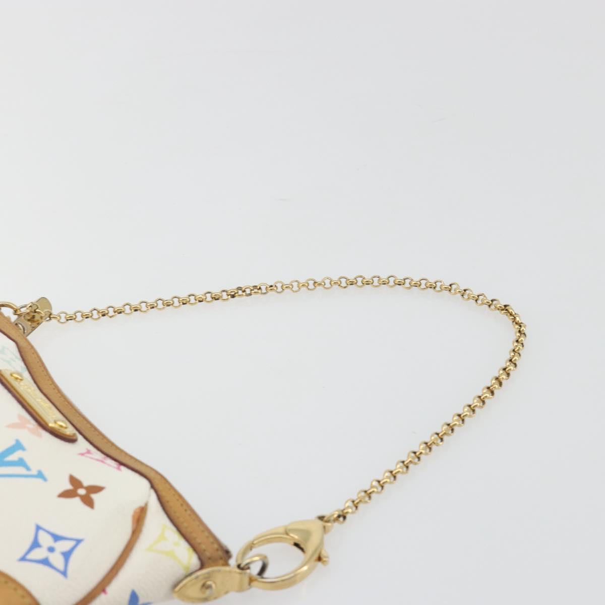 LOUIS VUITTON Monogram Multicolor Pochette Mira MM White M60096 LV Auth 196035V