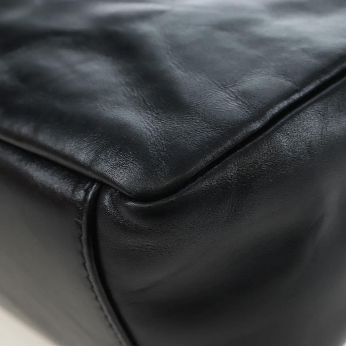 BALENCIAGA Monaco Sling Bag Leather Black Gold 787896 Auth 196040M