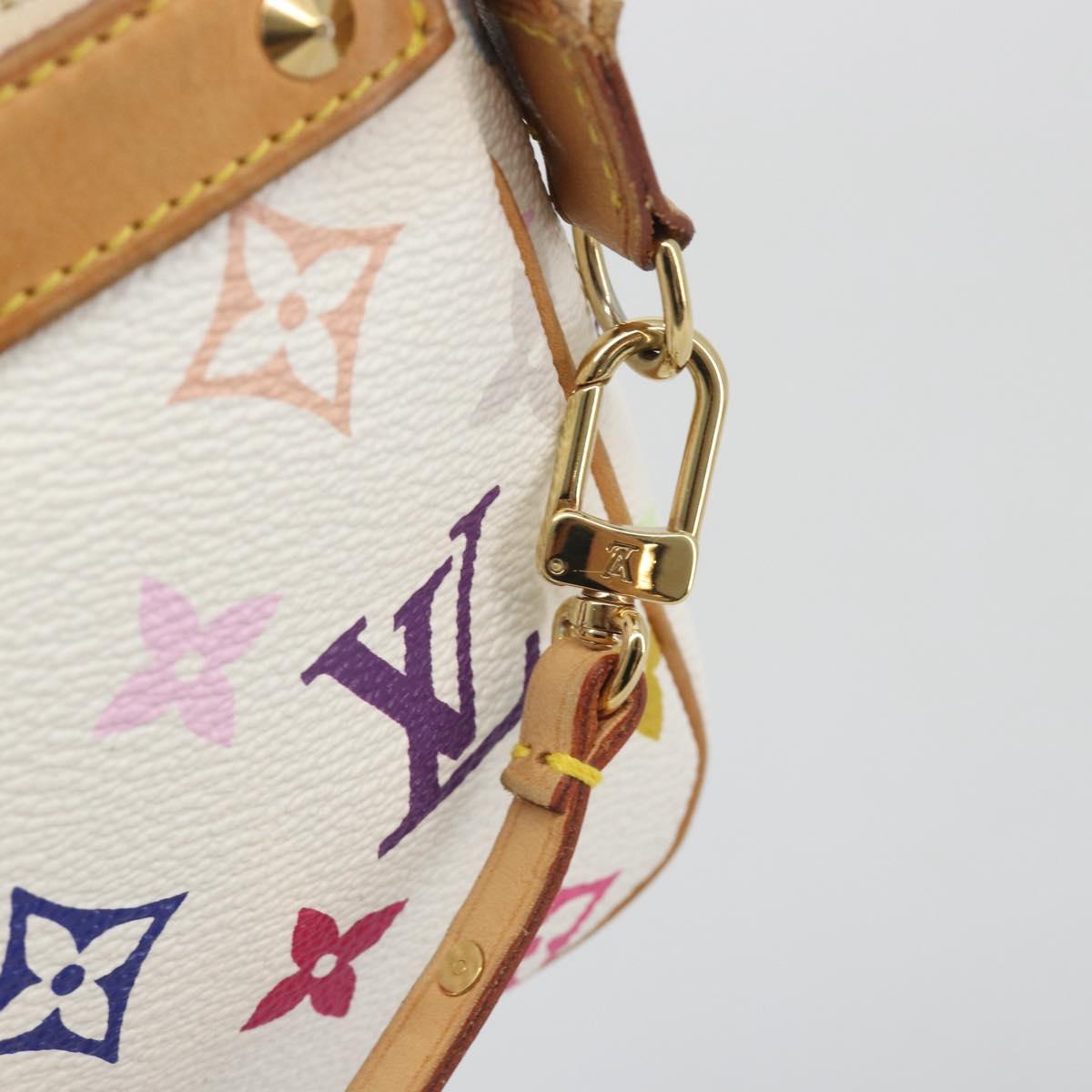 LOUIS VUITTON Monogram Multicolor Pochette Accessoires White M92649 Auth 196048V