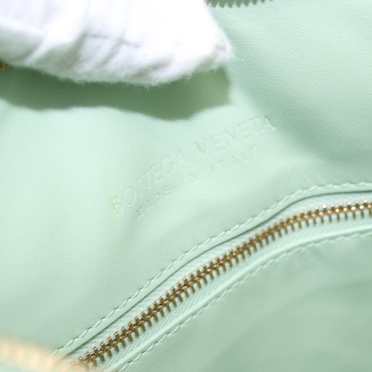 BOTTEGA VENETA INTRECCIATO Shoulder Bag Leather Green Gold Auth 196049SV