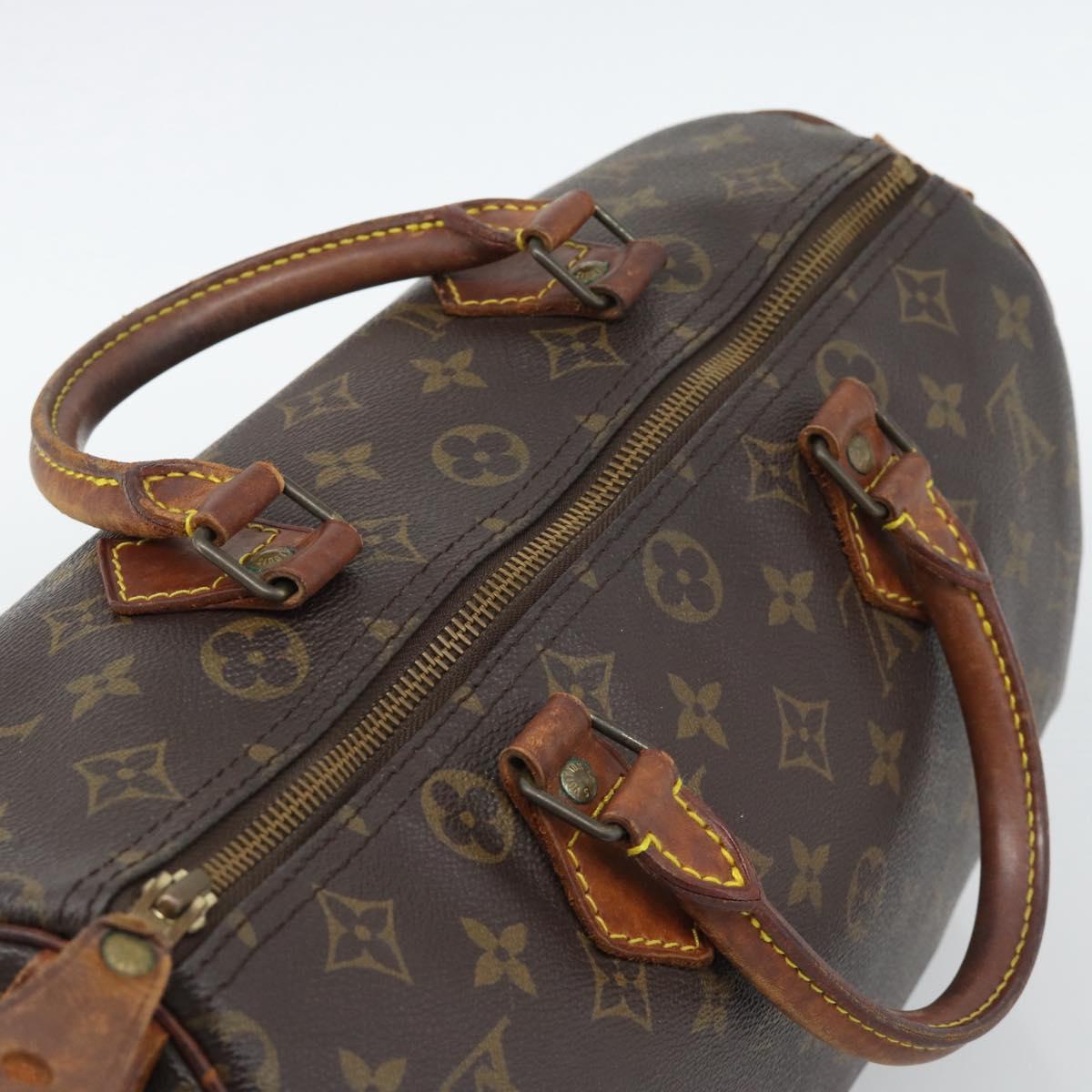 LOUIS VUITTON Monogram Speedy 30 Hand Bag M41526 LV Auth 196051