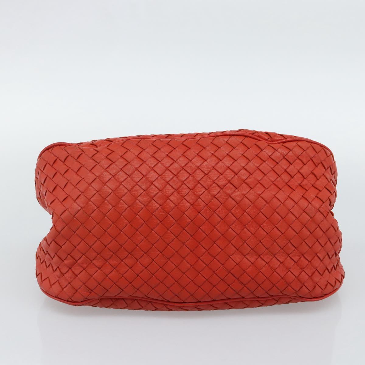 BOTTEGA VENETA INTRECCIATO Hand Bag Leather Red Auth 196055A