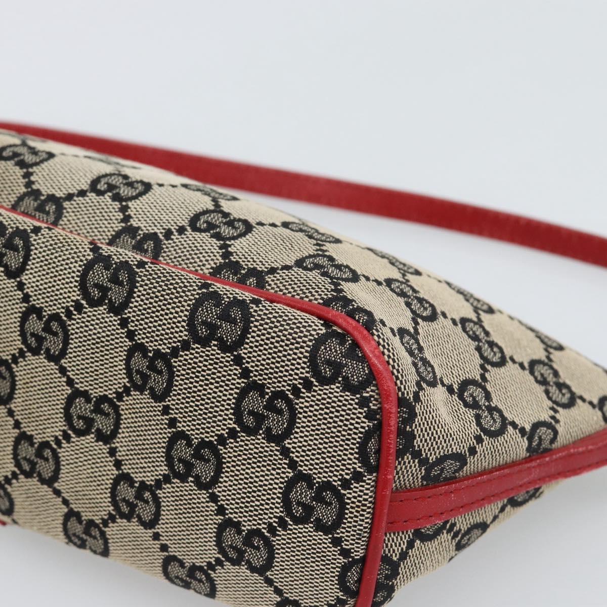 GUCCI GG Canvas Accessory Pouch Navy Gold 039 1103 Auth 196060A