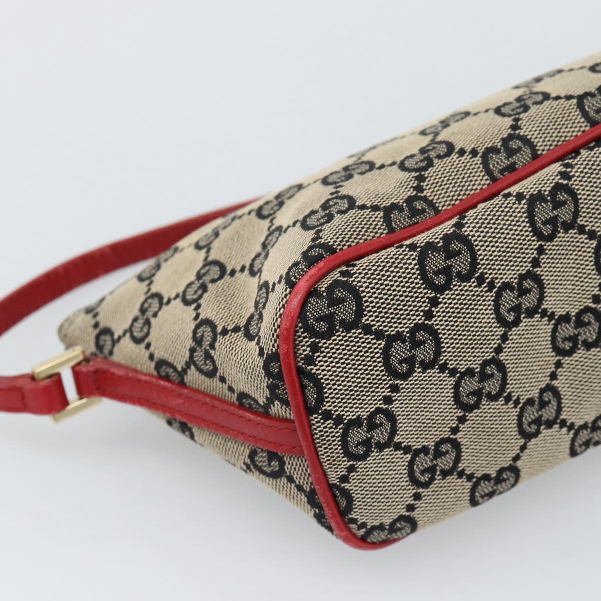 GUCCI GG Canvas Accessory Pouch Navy Gold 039 1103 Auth 196060A