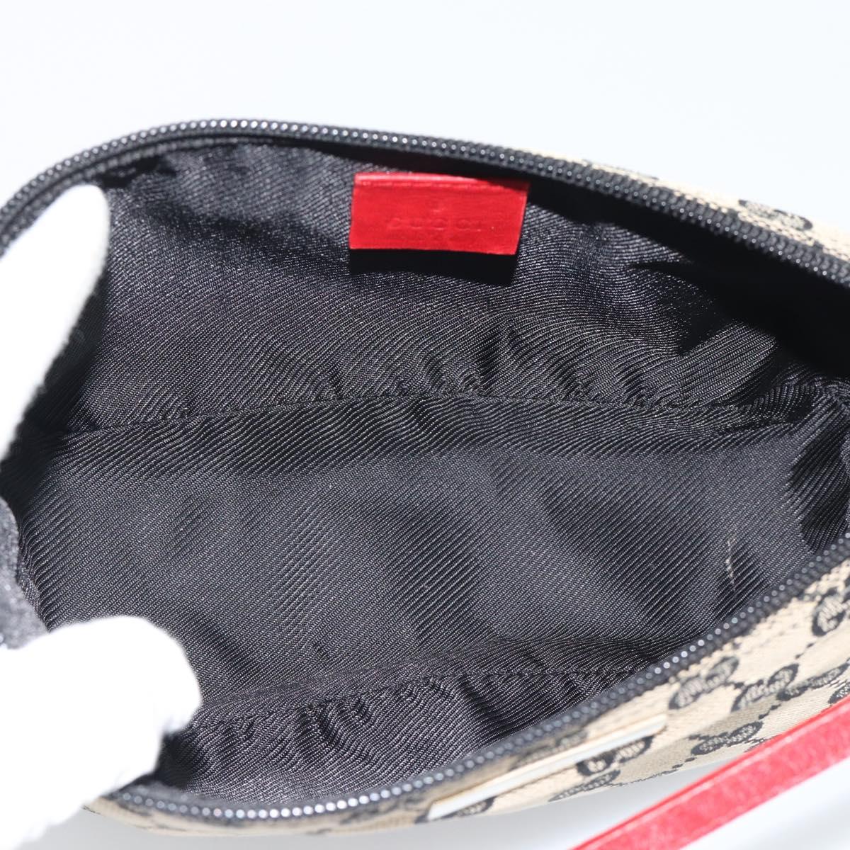 GUCCI GG Canvas Accessory Pouch Navy Gold 039 1103 Auth 196060A