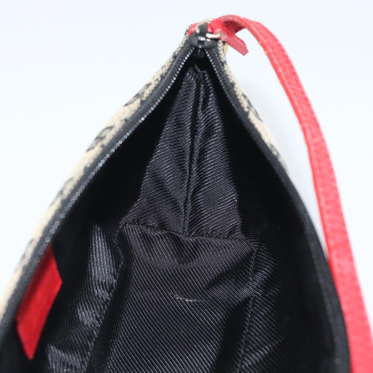 GUCCI GG Canvas Accessory Pouch Navy Gold 039 1103 Auth 196060A